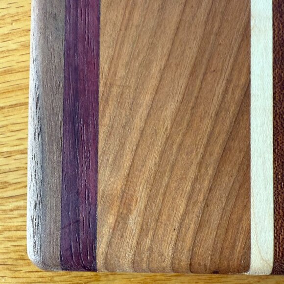 Cutting Board Reversible Hand Crafted Mixed Hardwoods Star of David - Picture 10 of 10